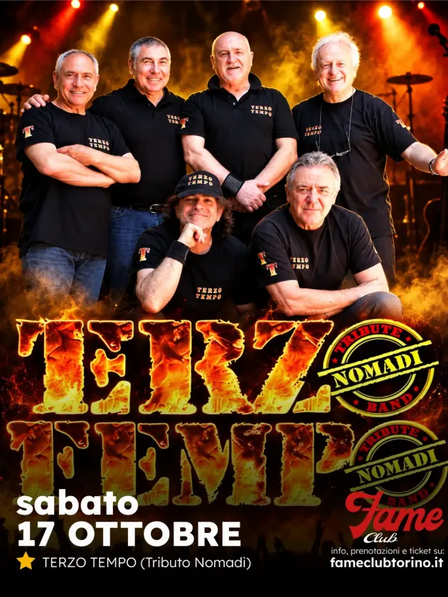 Manifesti FAMECLUB_10.10 - TERZO TEMPO (Tributo Nomadi)