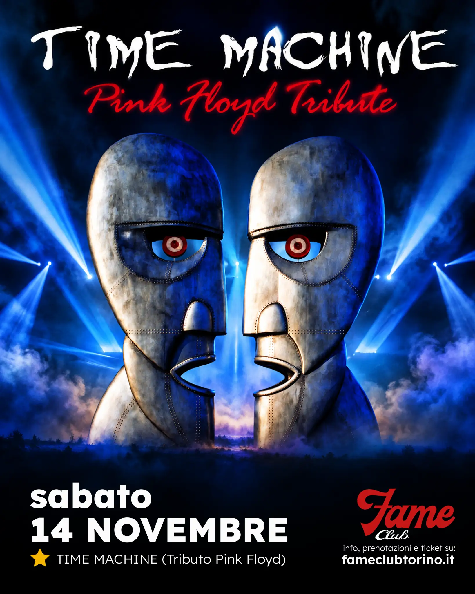Time Machine – Pink Floyd Tribute | Sabato 14 Novembre 2026